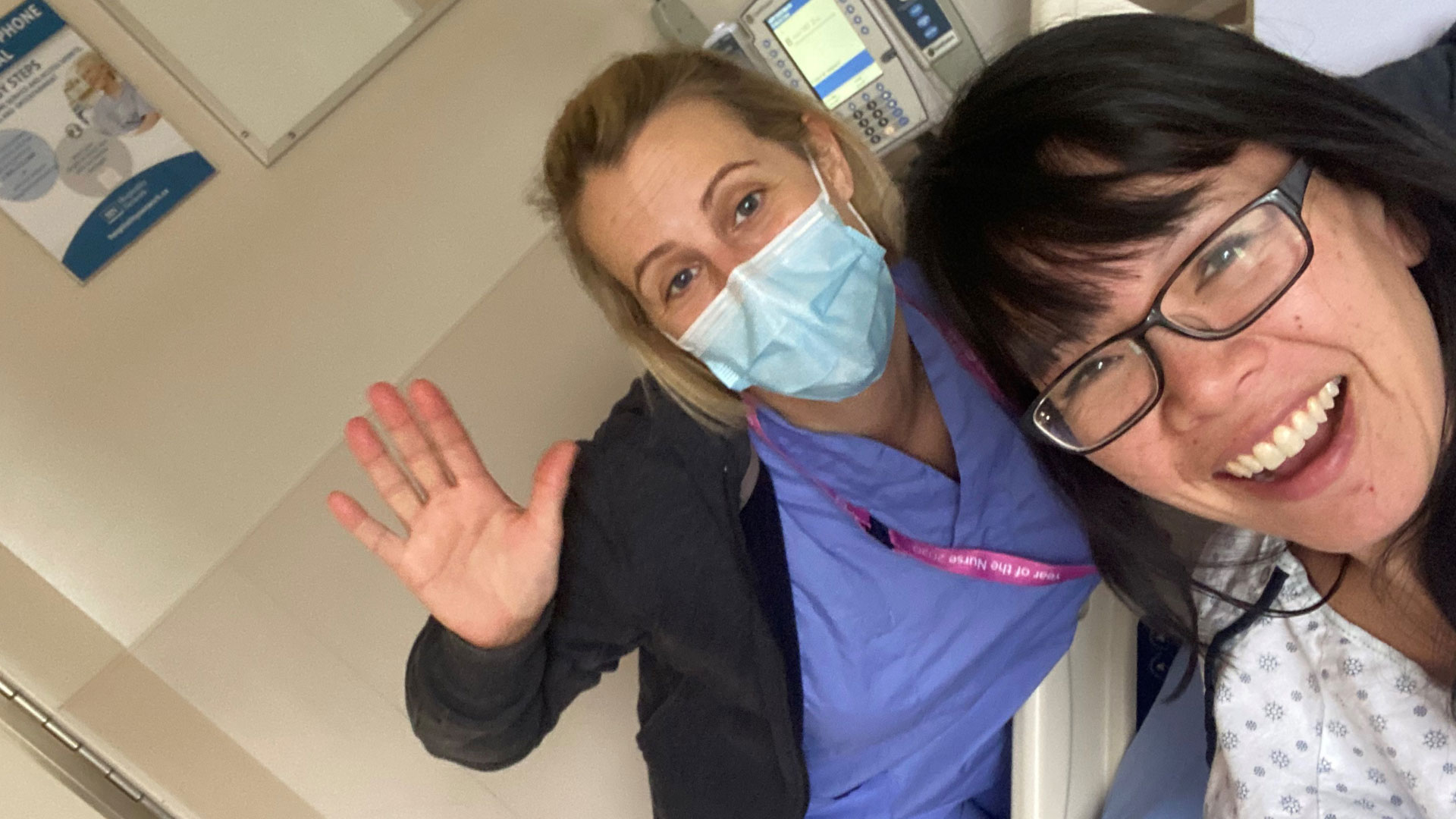 <p>A hospital selfie</p>