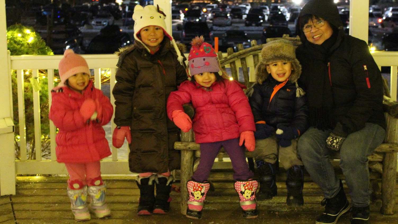 <p>Tina and four of her grandkids.</p>