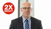 Dr. Michael Hill, with a red circle icon that reads, 2X impact.